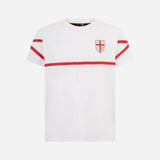 MILAN T-SHIRT WITH AC MILAN ESCUTCHEON AND STRIPES