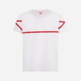 MILAN T-SHIRT WITH AC MILAN ESCUTCHEON AND STRIPES