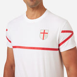 MILAN T-SHIRT WITH AC MILAN ESCUTCHEON AND STRIPES