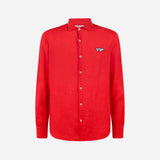 MC2 SAINT X AC MILAN BARTH RED LINEN SHIRT