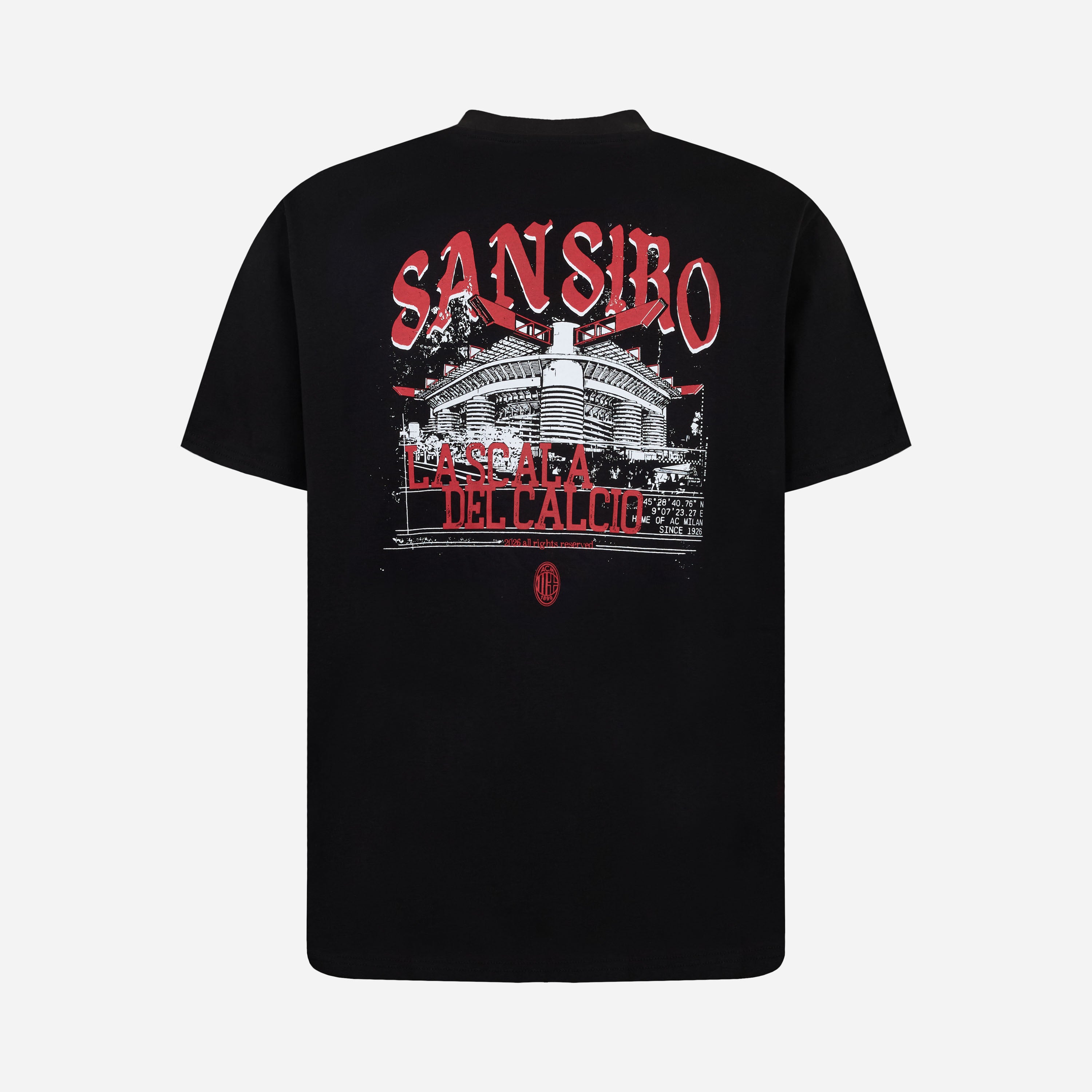 T-SHIRT MILAN NERA GRAFICA SAN SIRO