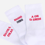 AC MILAN SET OF THREE SOCKS WITH SLOGANS