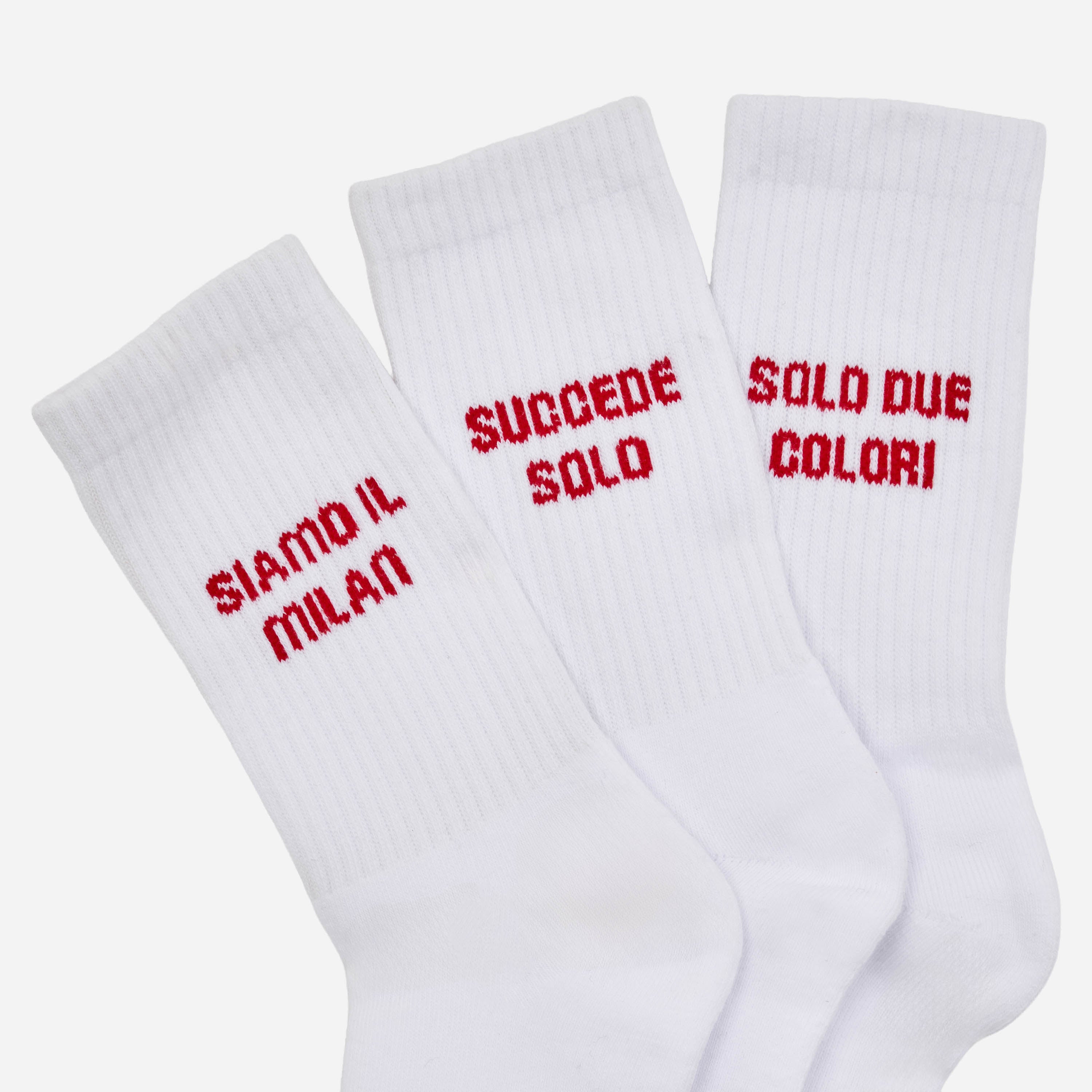 AC MILAN SET OF THREE SOCKS WITH SLOGANS