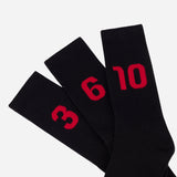 AC MILAN SET OF THREE SOCKS WITH NUMBERS