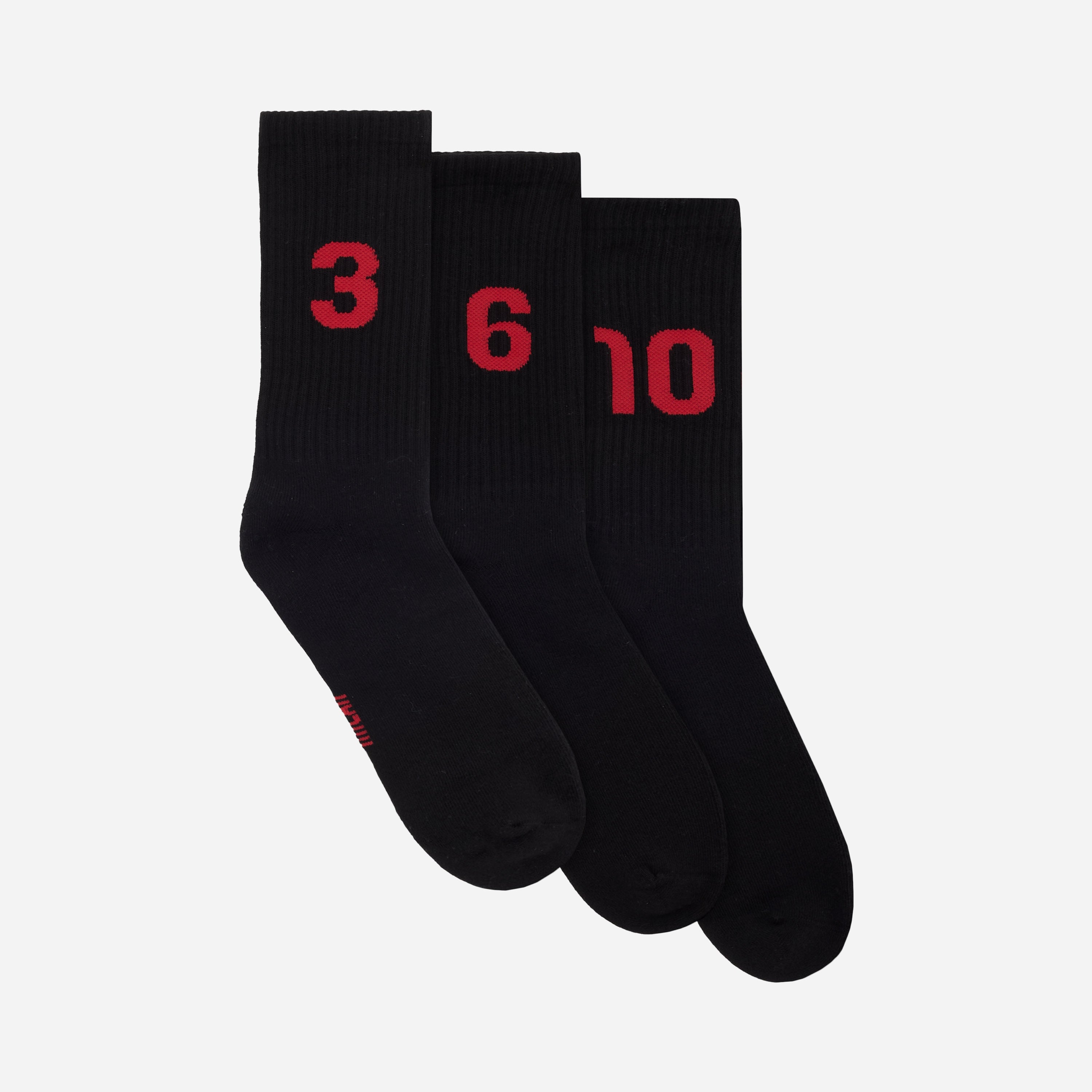 AC MILAN SET OF THREE SOCKS WITH NUMBERS