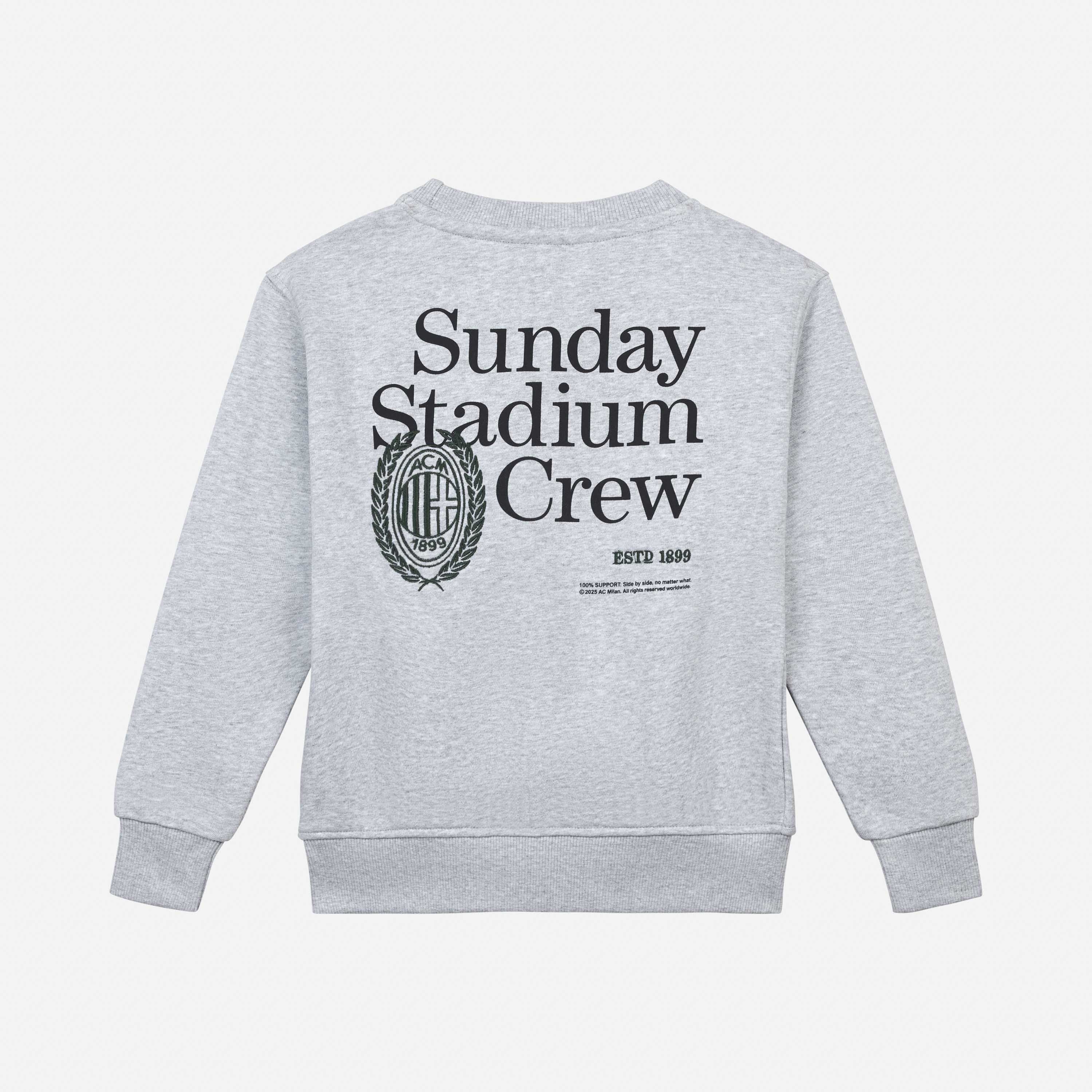 AC MILAN SUNDAY STADIUM CREW GREY SWEATSHIRT KIDS