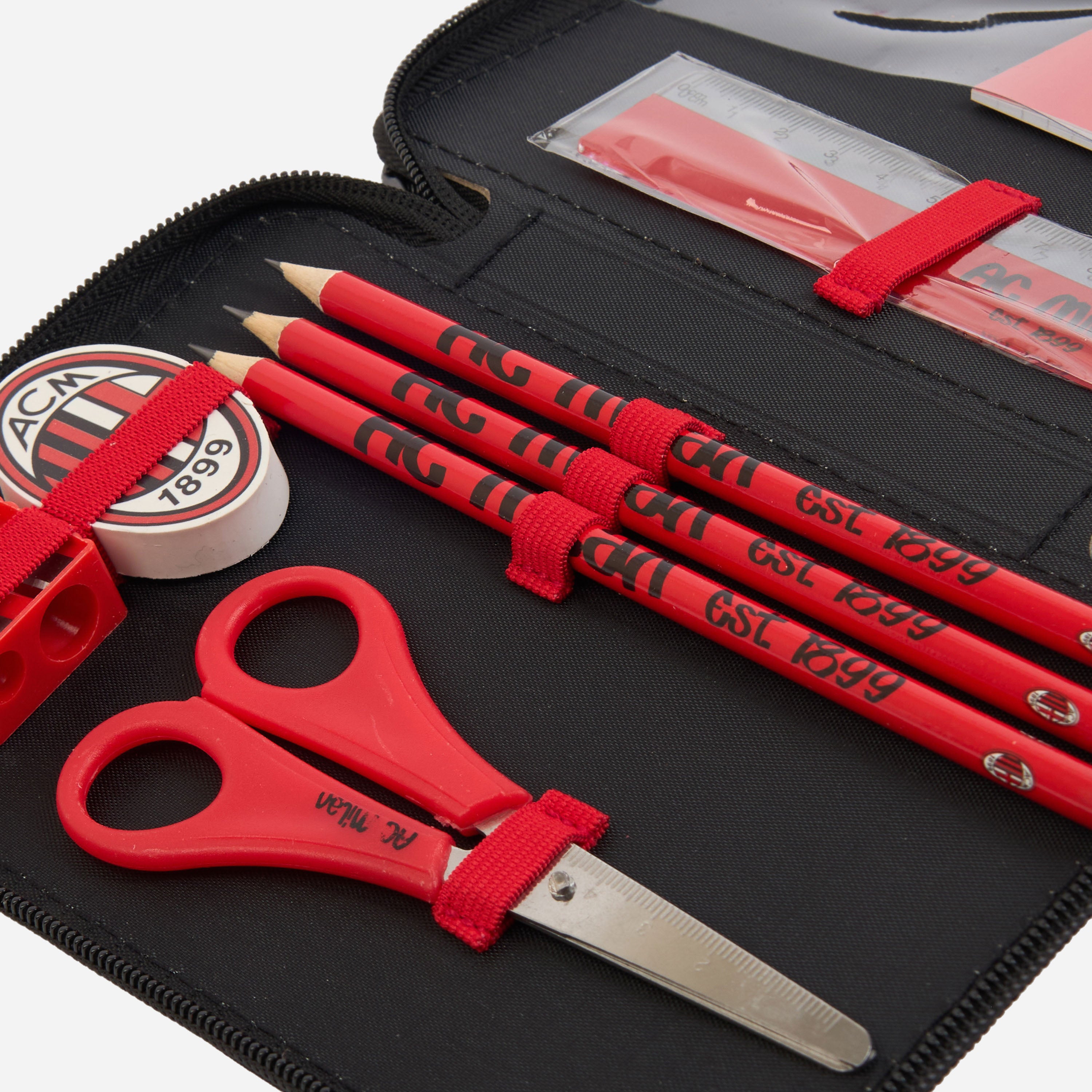 AC MILAN TRIPLE COMPARTMENT PENCIL CASE