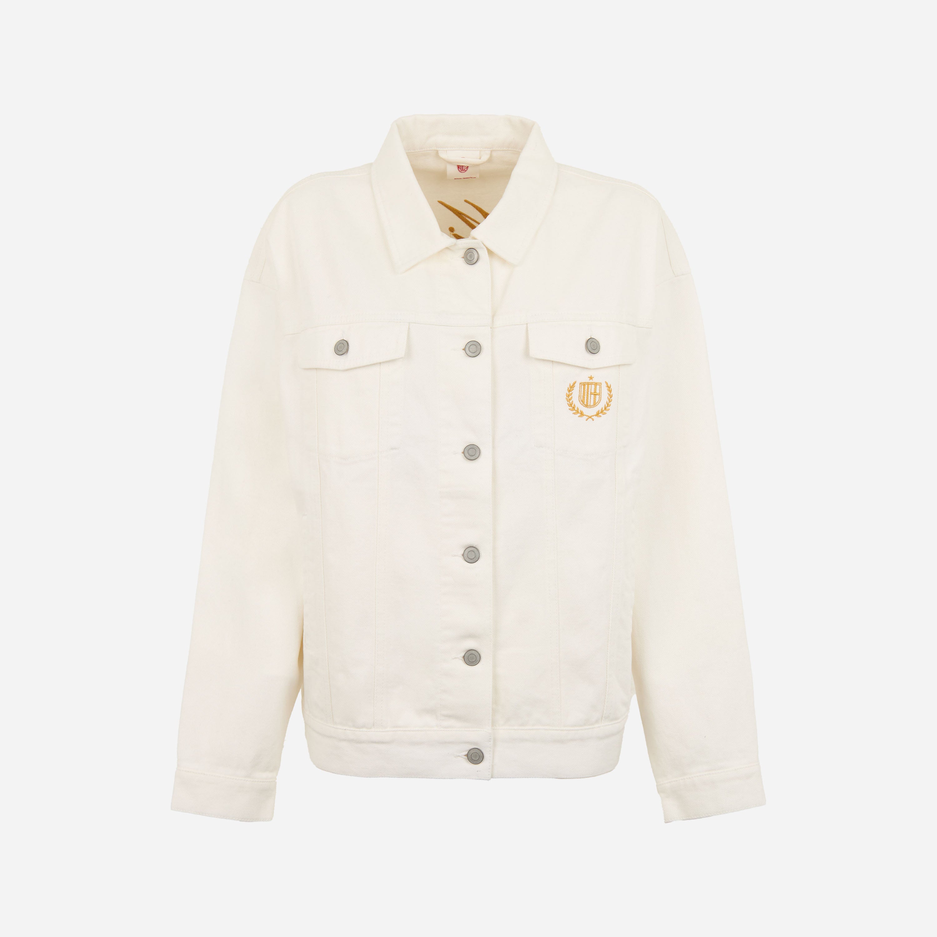 AC MILAN WOMEN'S WHITE DENIM JACKET