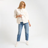 AC MILAN WOMEN'S WHITE DENIM JACKET