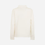 AC MILAN WOMEN'S WHITE LONG SLEEVE POLO WITH EMBROIDERY