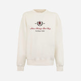 AC MILAN WOMEN'S WHITE SWEATSHIRT WITH EMBROIDERY