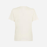AC MILAN WOMEN'S WHITE T-SHIRT WITH EMBROIDERY