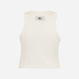 AC MILAN WOMEN'S WHITE CROP TOP WITH EMBROIDERY