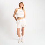 AC MILAN WOMEN'S WHITE CROP TOP WITH EMBROIDERY