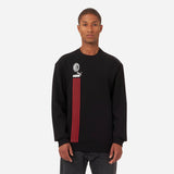 MILAN CREW NECK SWEATSHIRT WITH PRINTS AND PATCH