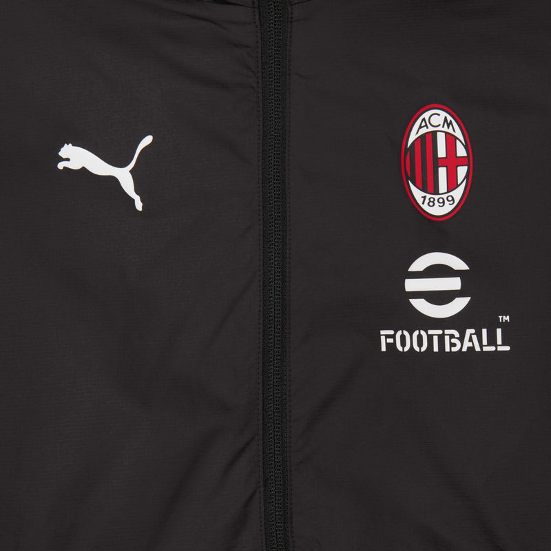 MILAN PREMATCH 2023/24 KIDS’ JACKET WITH ZIPPER AND HOOD