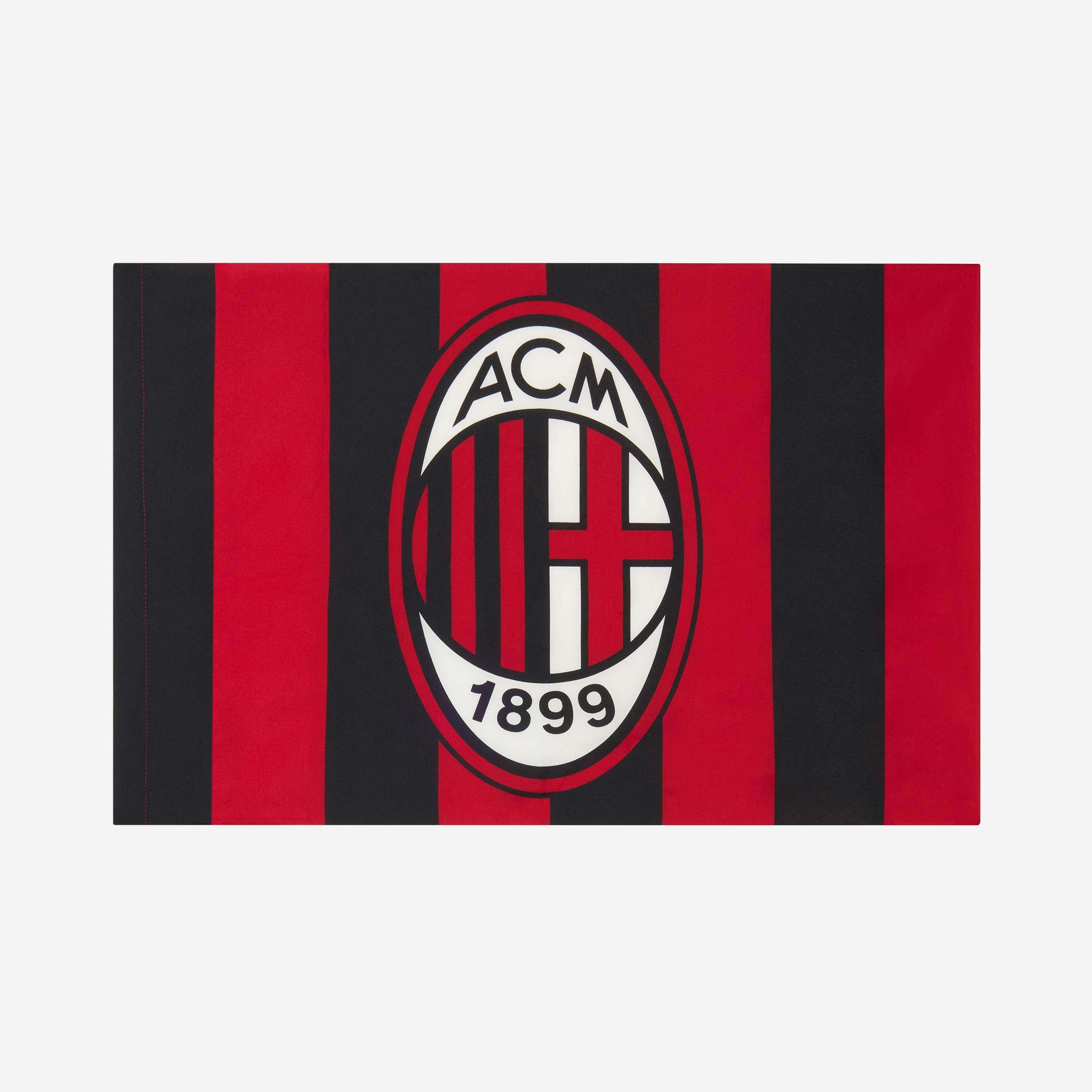 AC Milan Flag Large Checkered Graphic and Logo, 100 x 140 cm, Red/Black,  Polyester, One size