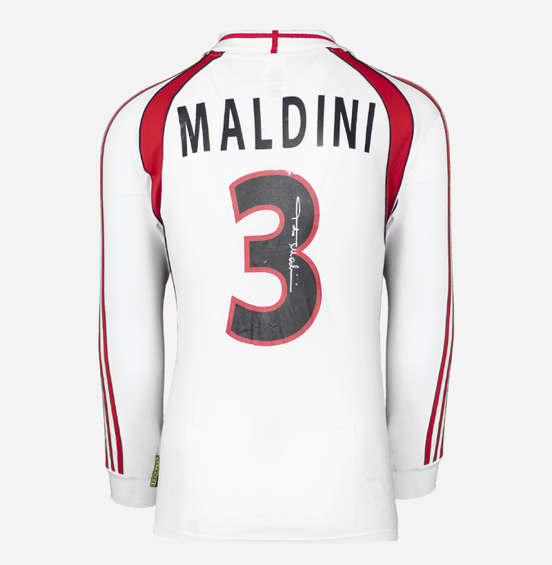 Maglia Home ufficiale Maldini firmata e incorniciata 2001-02