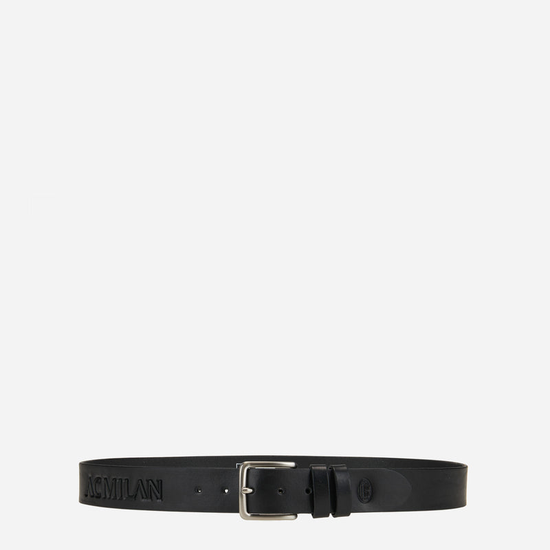 CINTURA MILAN SPORTIVA IN PELLE CON LOGO