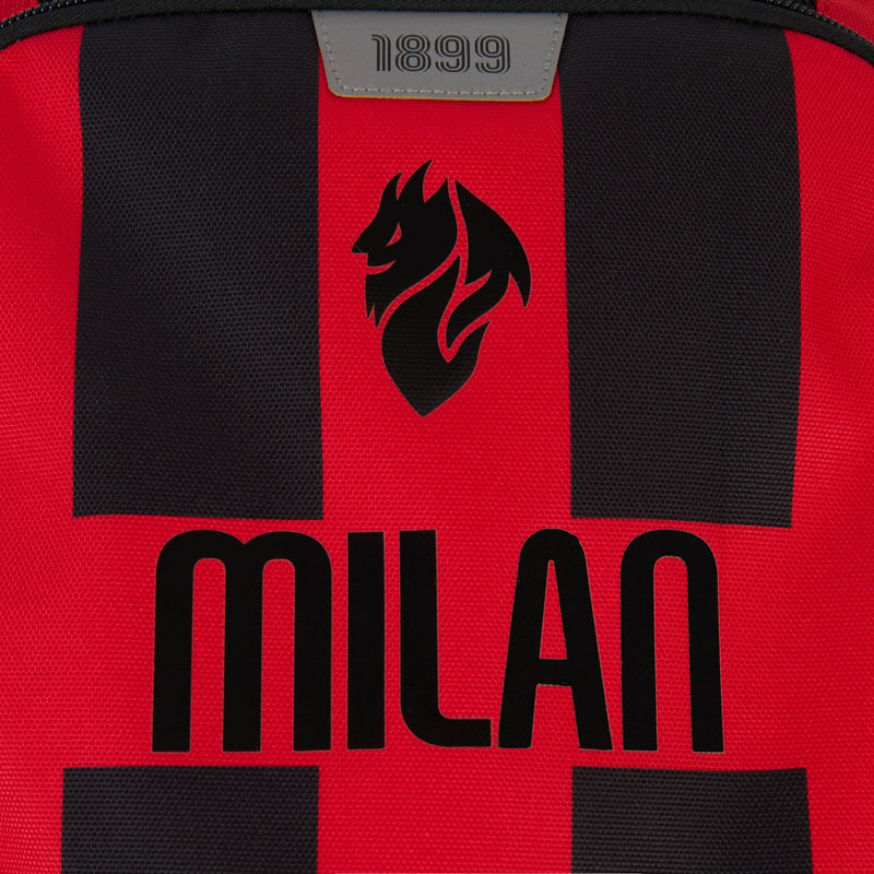 AC MILAN SCHOOL BACKPACK WITH THREE COMPARTMENTS