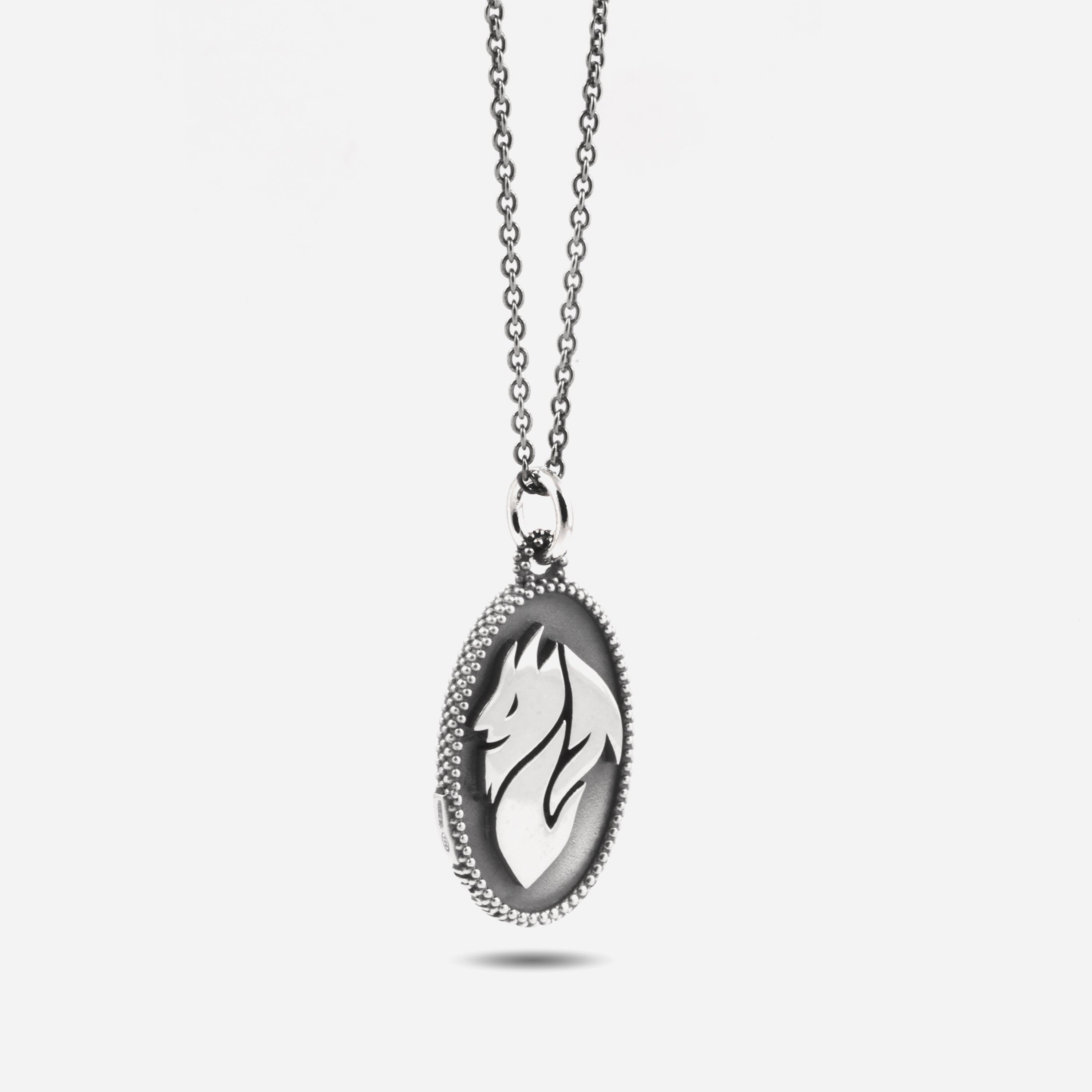 NOVE25 X MILAN - SILVER LOGO NECKLACE