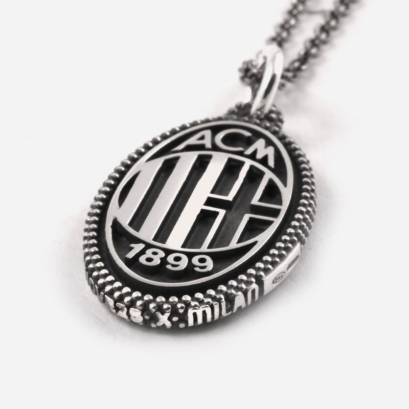 NOVE25 X MILAN - SILVER LOGO NECKLACE