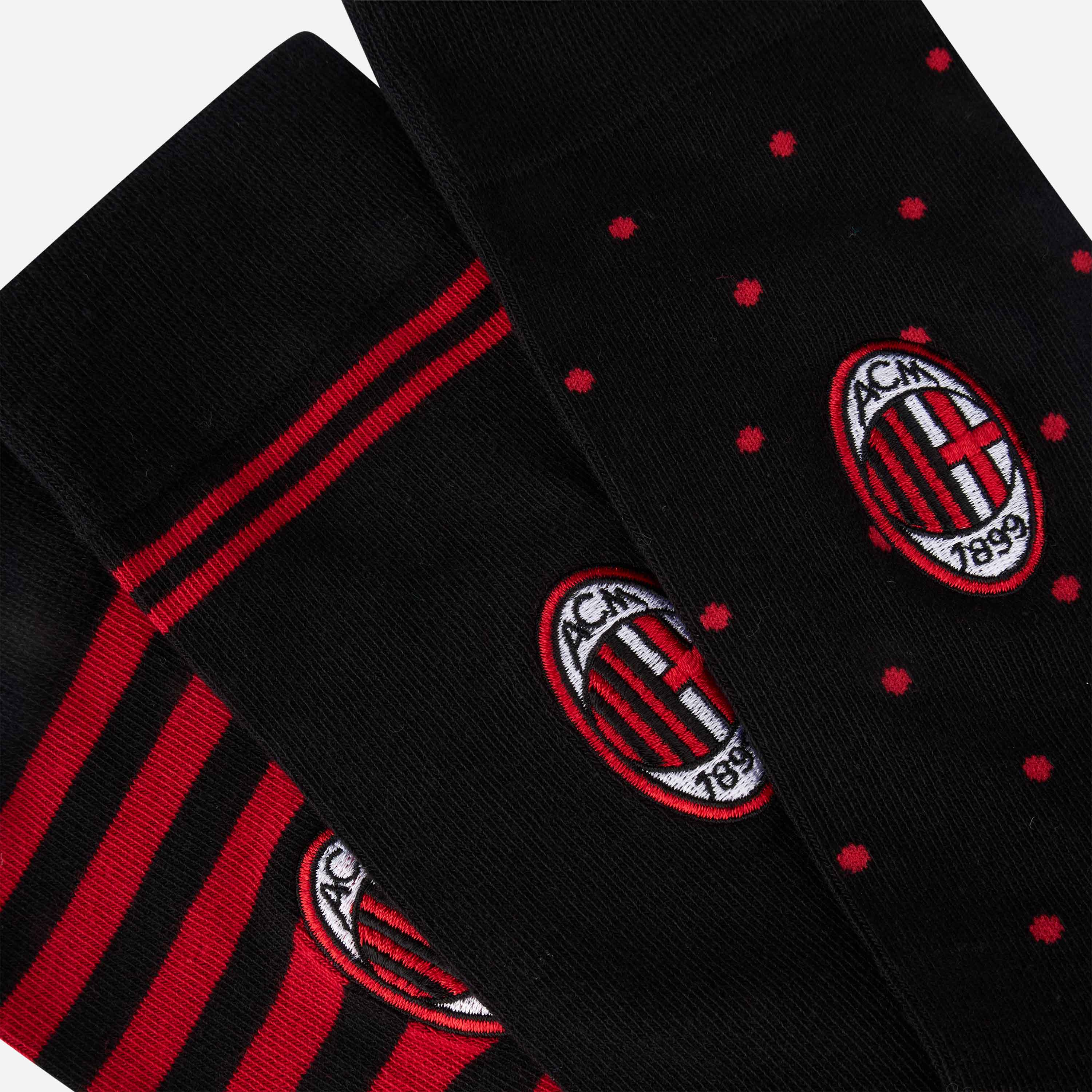 AC MILAN PATTERNED SOCKS BOX SET WITH LOGO