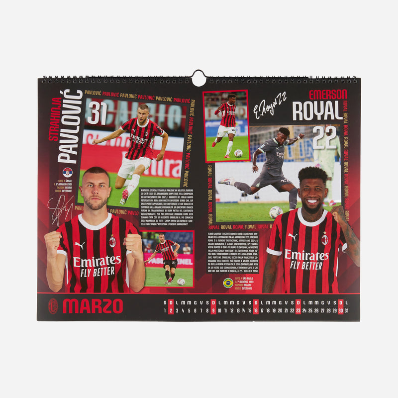 AC MILAN 2025 CALENDAR COLLECTION EDITION