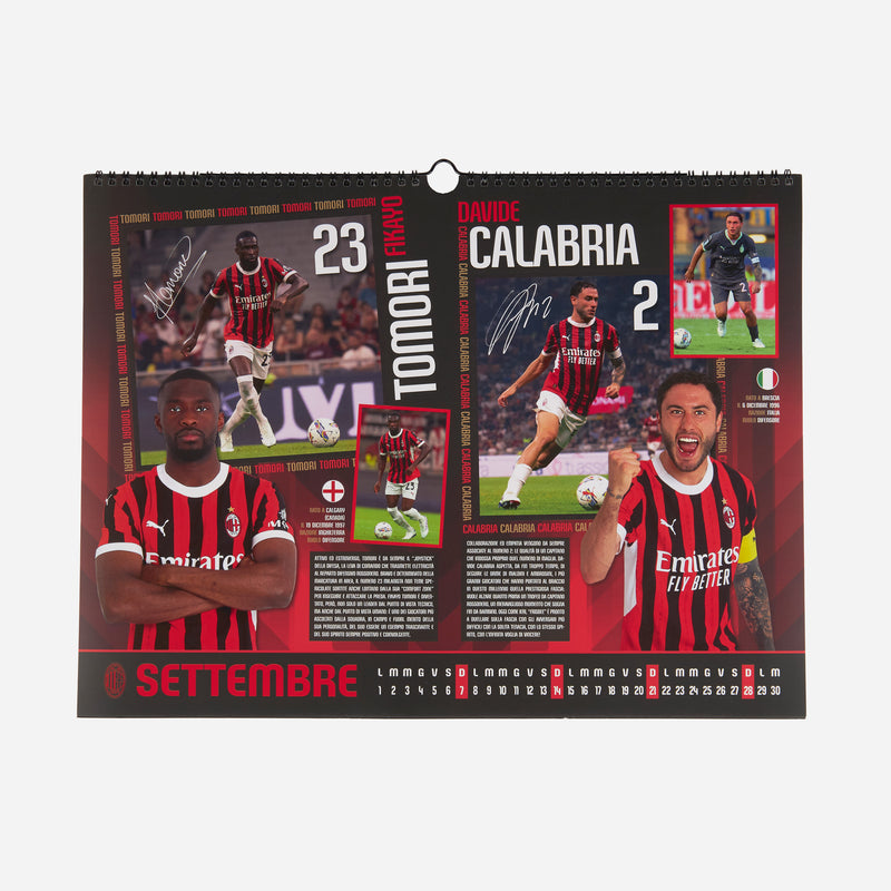 CALENDARIO MILAN 2025 DA COLLEZIONE