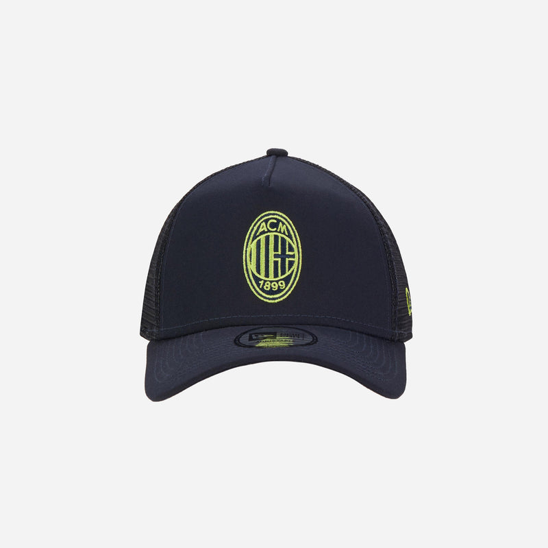 NEW ERA X AC MILAN TRUCKER CAP SEASONAL POP WITH LOGO