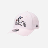 9FORTY® NEW ERA X AC MILAN CAP WITH LOGO AND EMBROIDERED FLOWERS