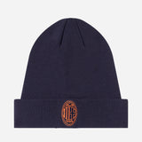 NEW ERA X AC MILAN BLUE BEANIE WITH LOGO