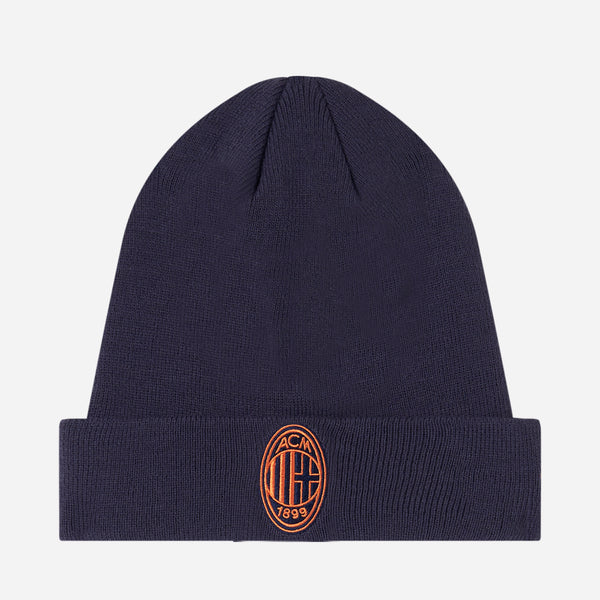 NEW ERA X AC MILAN BLUE BEANIE WITH LOGO