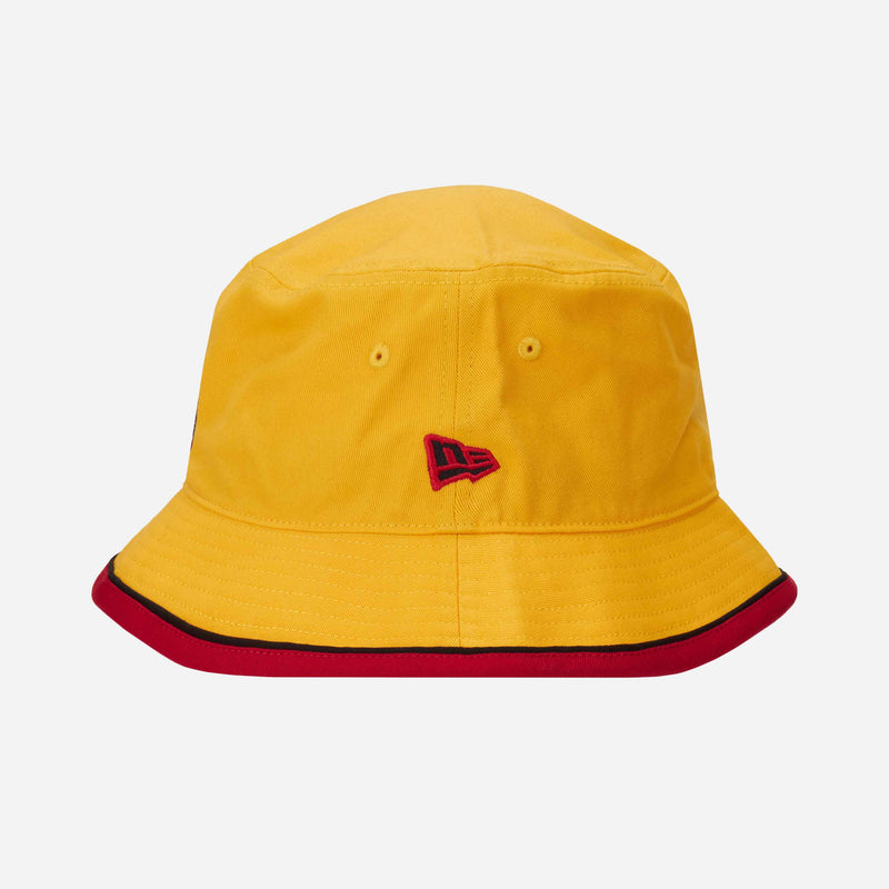 NEW ERA X AC MILAN YELLOW BUCKET HAT WITH LOGO