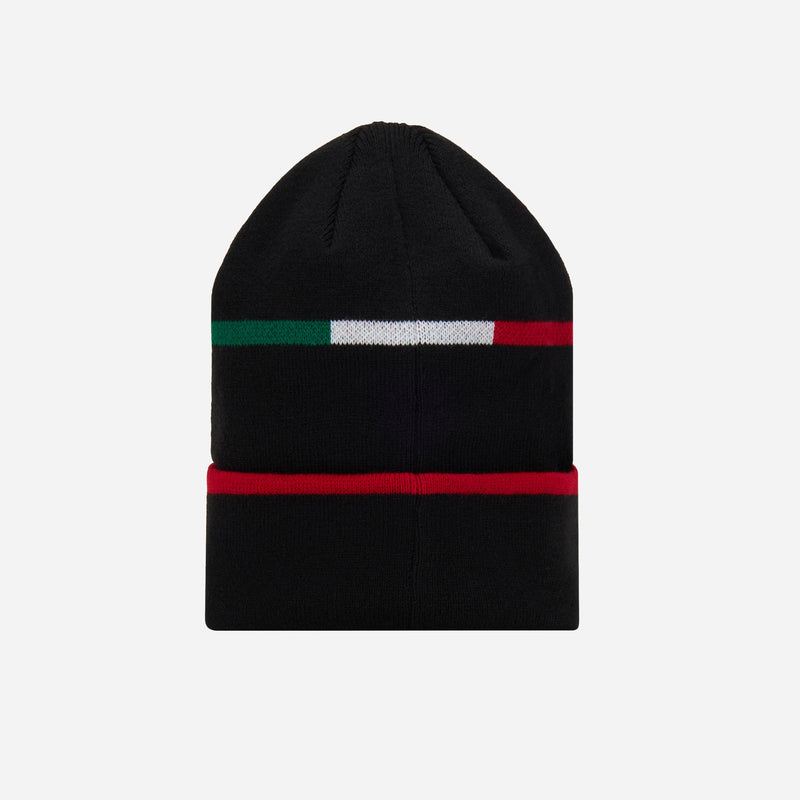 NEW ERA X AC MILAN BEANIE WITH LOGO AND ITALIAN FLAG