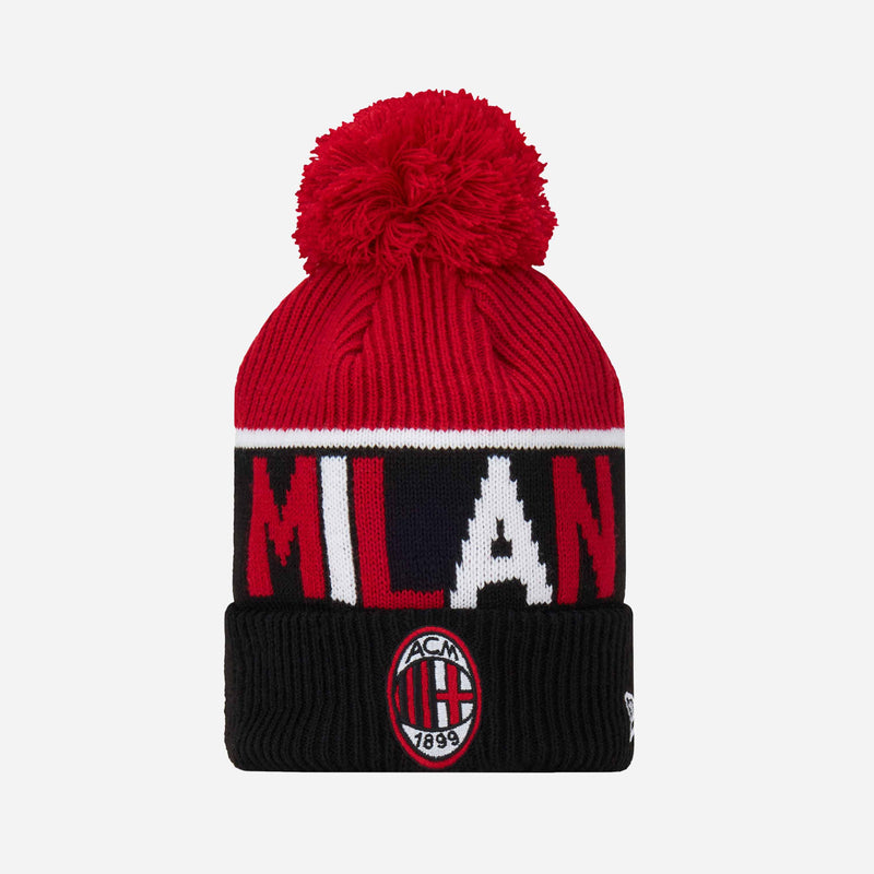 NEW ERA X AC MILAN BEANIE WITH BOBBLE