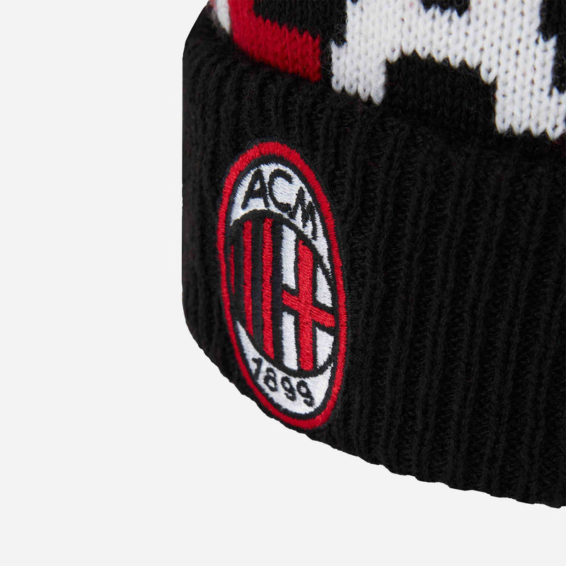 NEW ERA X AC MILAN BEANIE WITH BOBBLE