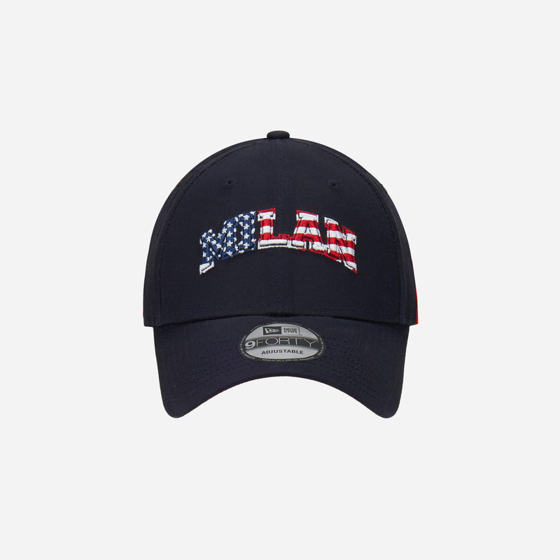 9FORTY® NEW ERA X AC MILAN CAP WITH USA FLAG