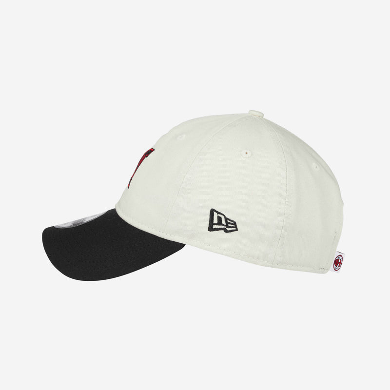 9TWENTY® NEW ERA X AC MILAN WHITE CAP WITH BLACK M