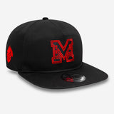 GOLFER NEW ERA X AC MILAN BLACK CAP WITH RED AND BLACK M