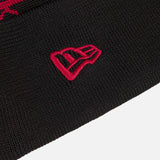 NEW ERA X AC MILAN BLACK BEANIE WITH POMPOM