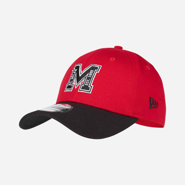 39THIRTY® NEW ERA X AC MILAN RED CAP WITH BLACK M