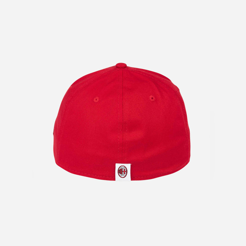 39THIRTY® NEW ERA X AC MILAN RED CAP WITH BLACK M