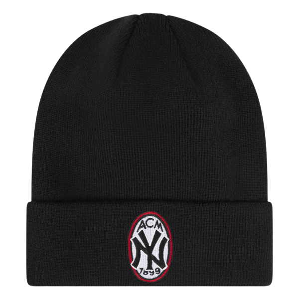 AC Milan x NY Yankees x New Era - BLACK BEANIE WITH LOGO