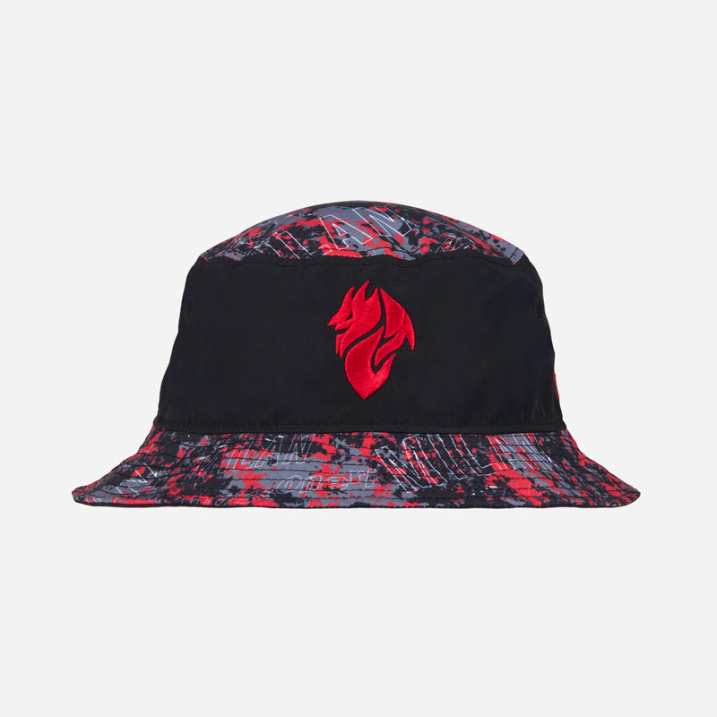 NEW ERA X AC MILAN BUCKET HAT WITH DEVIL LOGO