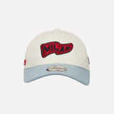 9FORTY® NEW ERA X AC MILAN YOUTH WHITE CAP WITH DENIM VISOR