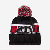 NEW ERA X AC MILAN BLACK AND RED BEANIE