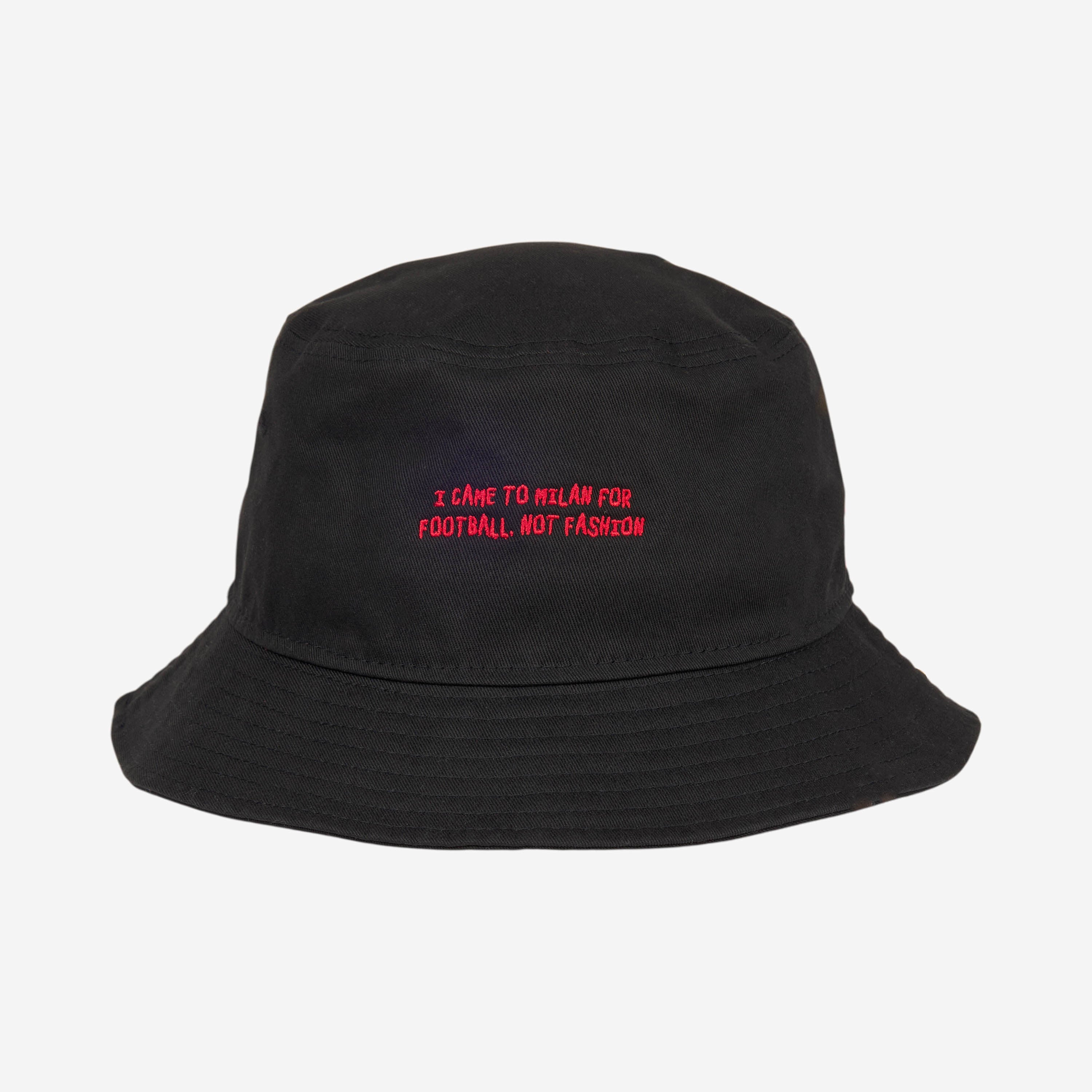 NEW ERA X AC MILAN BUCKET HAT WITH PHRASE