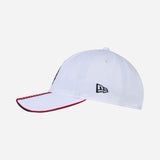 9TWENTY NEW ERA X AC MILAN WHITE CAP WITH EMBROIDERED LOGO