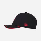 9FORTY NEW ERA X AC MILAN BLACK CAP WITH EMBROIDERED LOGO